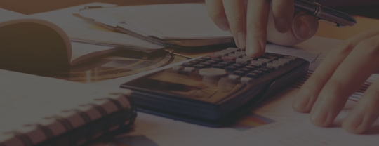 Person using a calculator